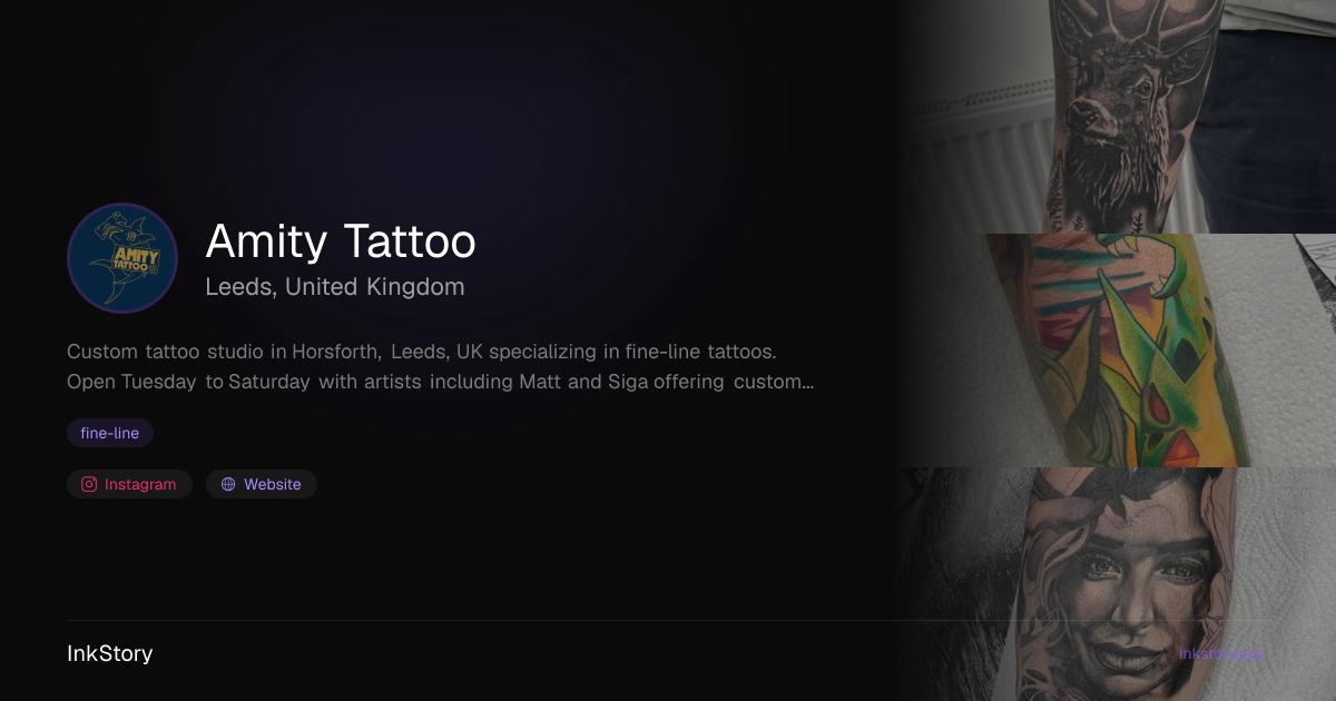 Amity Tattoo - realism, illustrative, blackwork - Leeds, United Kingdom ...