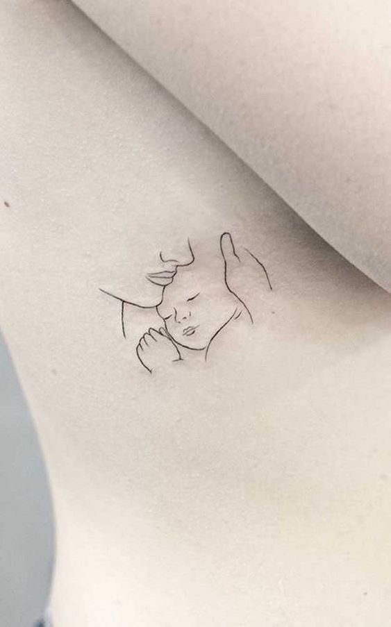 Demo tattoo: Mother & Child - scan with InkStory to hear audio